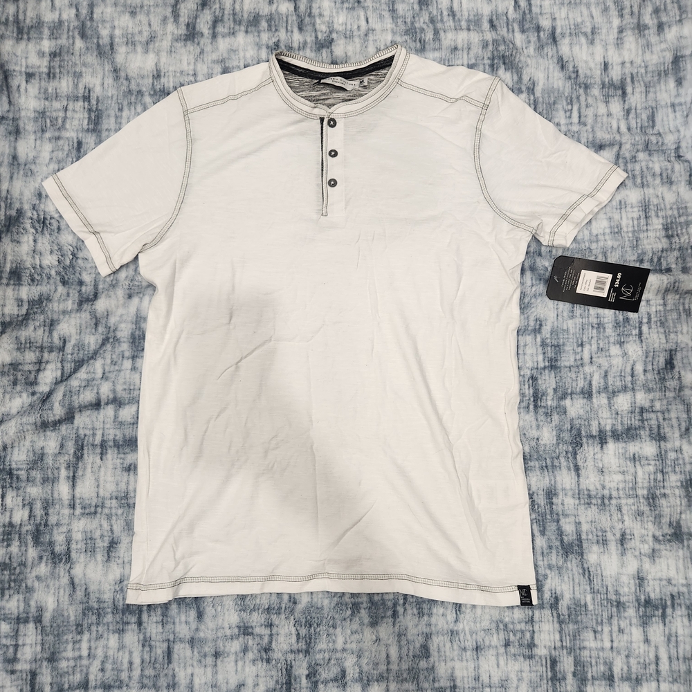 Men's Classic White Henley Tee